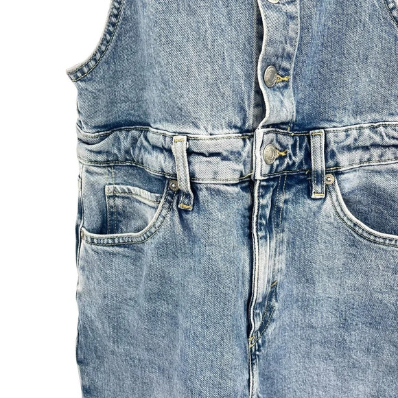 Free People Shelby Denim‎ Overalls Blue Wash Size 27 - Picture 5 of 12